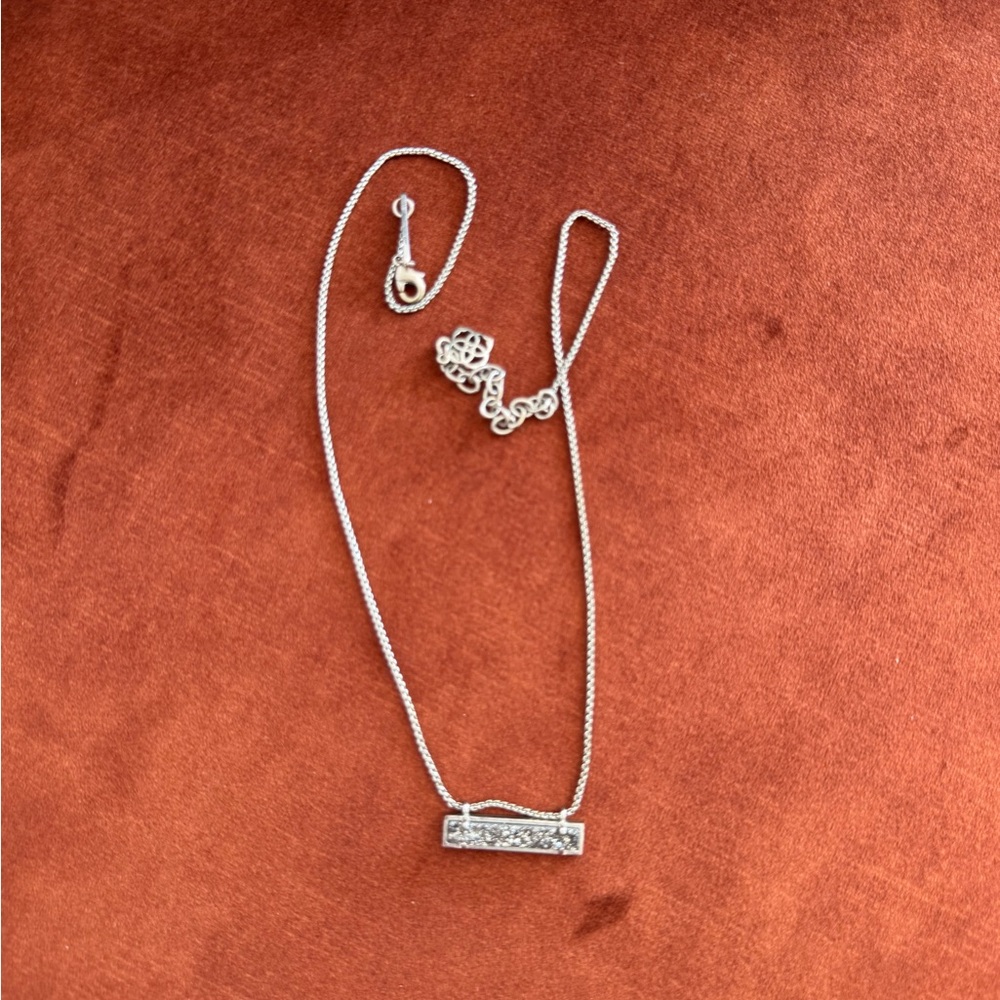 Kendra Scott Silver Bar Necklace